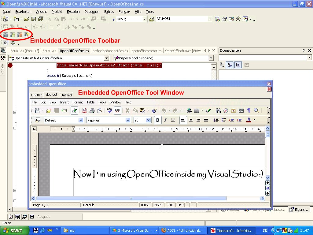 Embedded OpenOffice .net UserControl